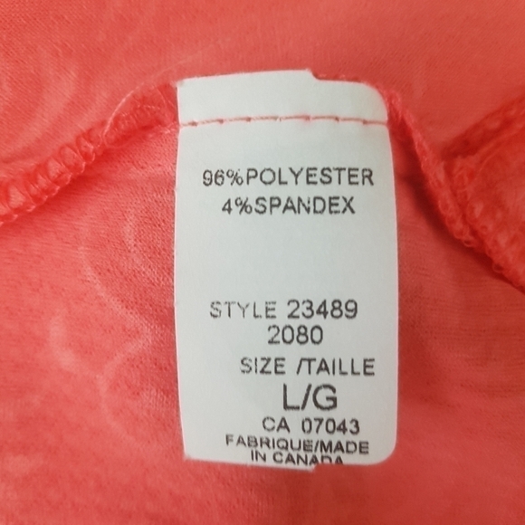 Mandy Evans Coral Rose Embossed Short Sleeved Top - Picture 9 of 10